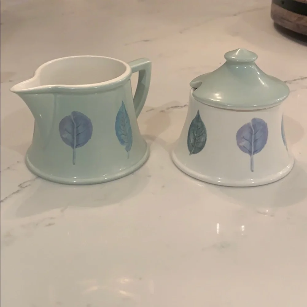 Creamer and Covered Sugar Bowl